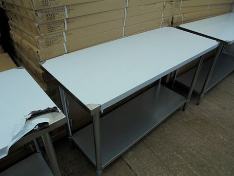 Stainless steel tables